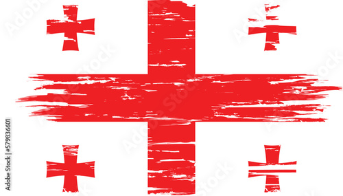 Brush stroke flag of GEORGIA