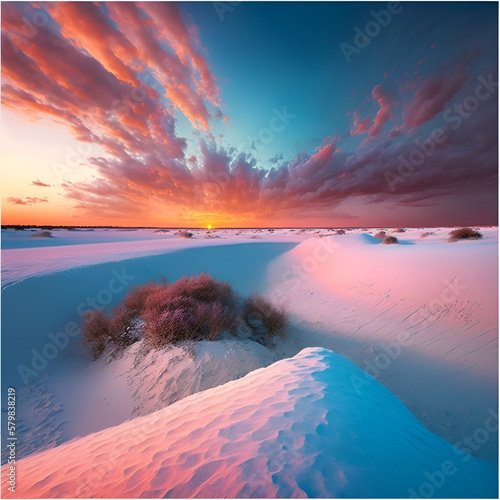 Paisaje puesta de sol