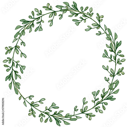 Wallpaper Mural watercolor hand drawn decorative greenery element Torontodigital.ca