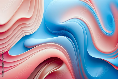 Abstract Coral Blue Pastel Fluid Texture Wave Background. Generative Ai  abstract  coral  blue  pastel  fluid  texture  wave  background  generative  ai  art  design  illustration.
