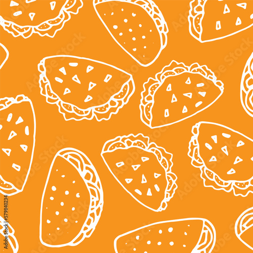 tacos pattern on yellow background
