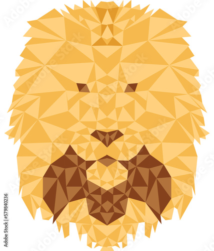 3D Lion design with poly logo 