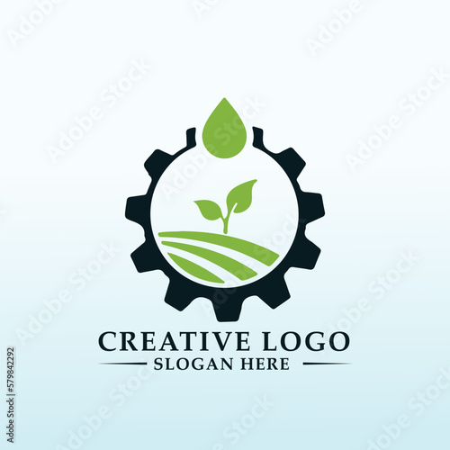 High end precision Agriculture equipment logo design