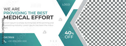 Editable Medical Healthcare Social Media Post, Web Banner Template for Hospital and Doctor Promotion
