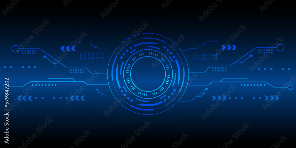Vector in technology concept on a dark blue background.