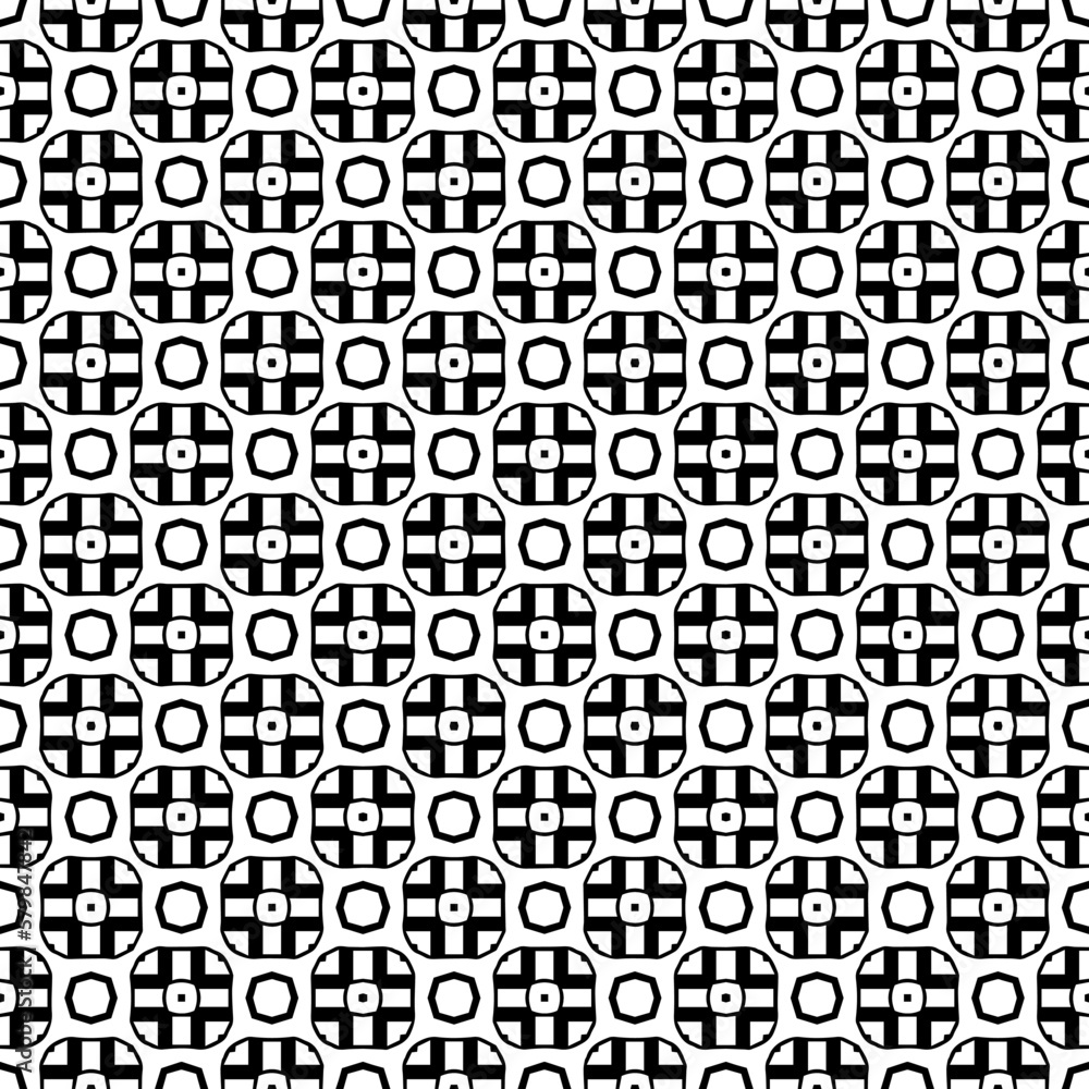 Black and white seamless pattern texture. Greyscale ornamental graphic design. Mosaic ornaments. Pattern template. Vector illustration. EPS10. Black and white seamless pattern texture. Greyscale ornamental graphic design. Mosaic ornaments. Pattern template. Vector illustration. EPS10.