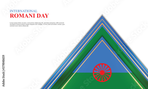 International Romani Day background.