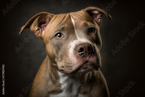 Stunning Studio Photoshoot of an American Staffordshire Terrier - Capturing the Elegance and Charm of this Beloved Breed
