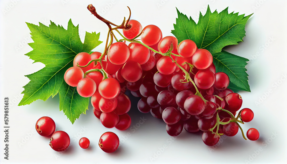 Fresh Group of Red Currant Fruits on Red Background Watercolor Painting AI Generative Fresh Group of Red Currant Fruits on Red Background Watercolor Painting AI Generative
