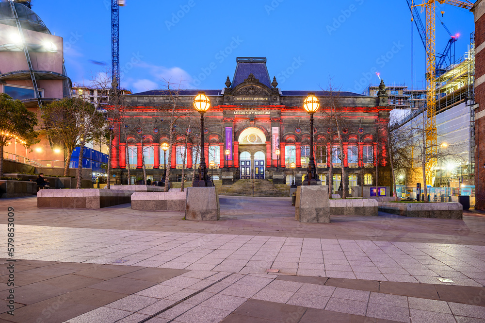 Leeds city museum and former mechanics institute in UK