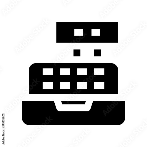 cash box icon for your website, mobile, presentation, and logo design.