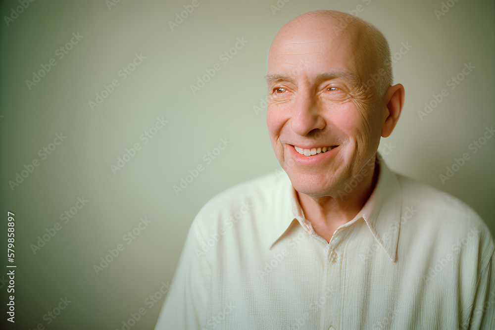 Fototapeta premium AI-generated illustration of a senior man