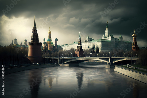 Obraz na płótnie Majestic Moscow: A Captivating Landscape