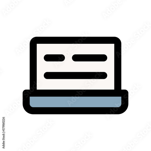 laptop icon for your website design, logo, app, UI. 