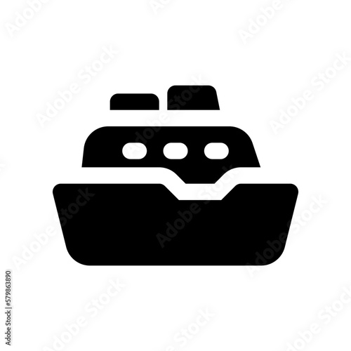 cruise ship icon for your website design, logo, app, UI. 