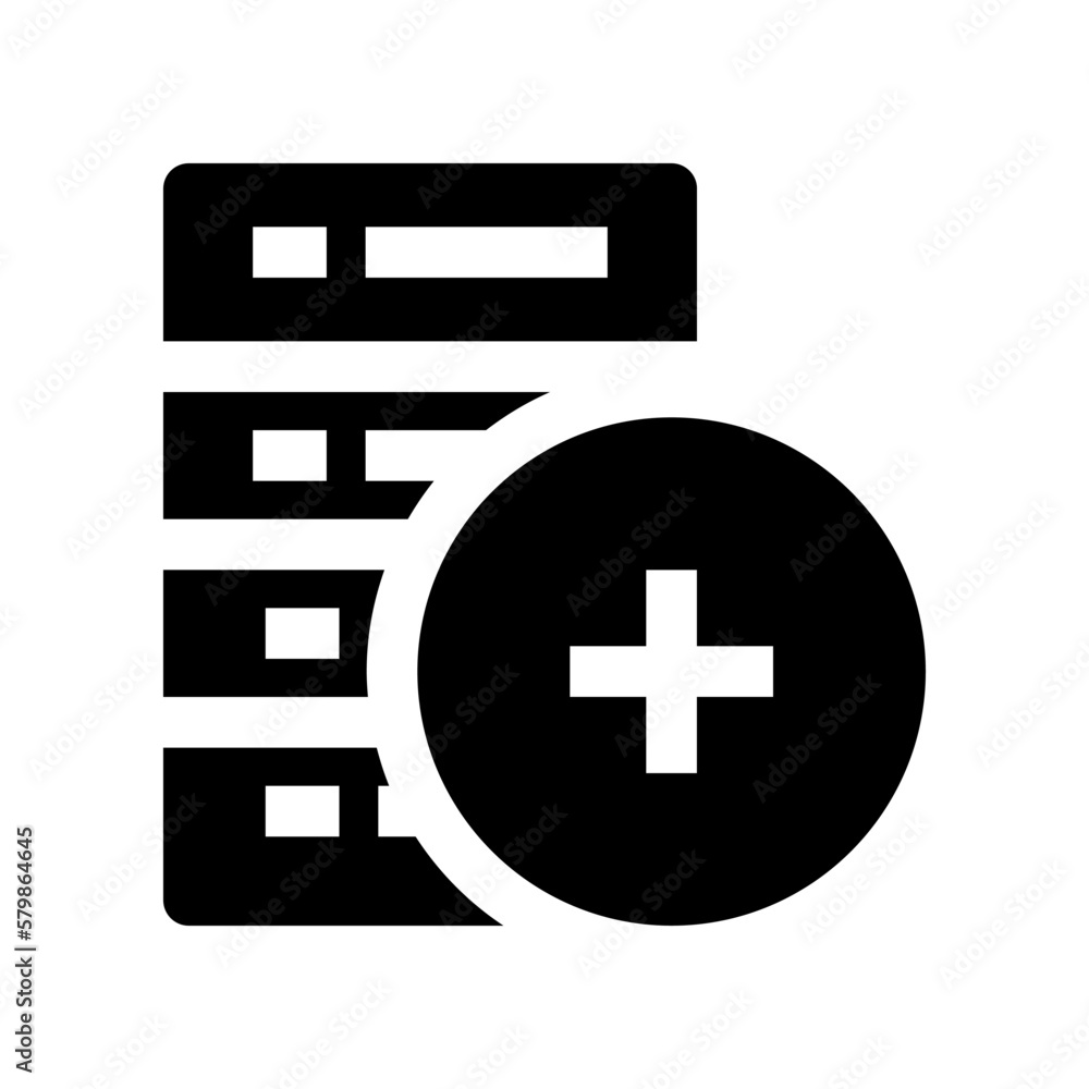Obraz premium add server icon for your website, mobile, presentation, and logo design.
