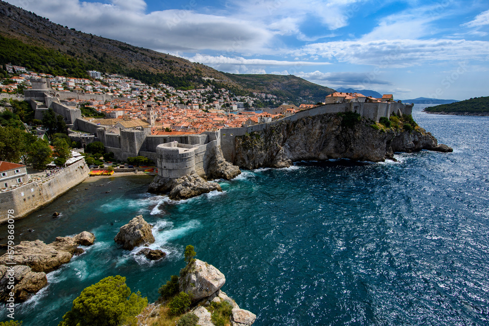 Aerial view of Dubrovnik old town, Croatia Aerial view of Dubrovnik old town, Croatia
