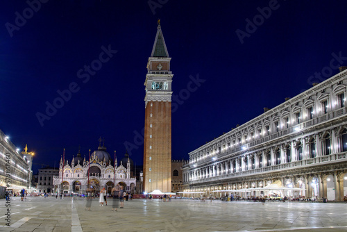 Venice, Italy - St. Mark's Square at night