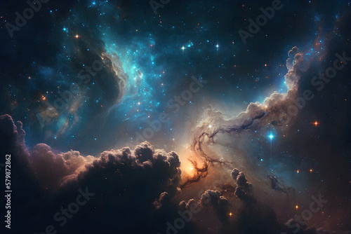 constellation background galaxy sky stars and dark clouds