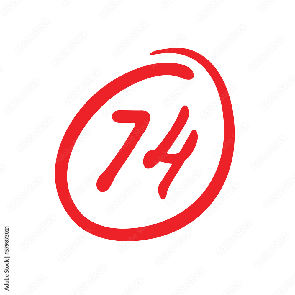 74 points test score, seventy four points grade results, exam score vector illustration 74 points test score, seventy four points grade results, exam score vector illustration