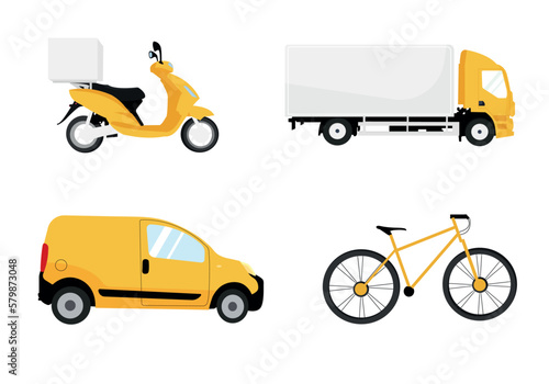 set of transport icons, transportation set.