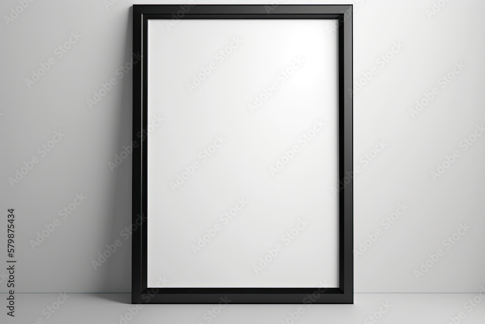 blank frame on wall made with generative ai blank frame on wall made with generative ai
