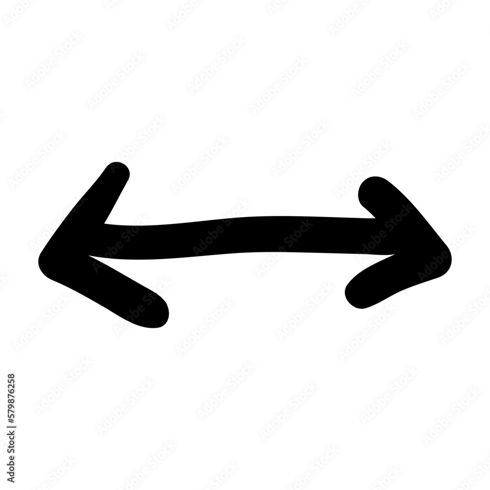 Arrow mark icon. Hand drawn arrow illustration. Vector isolated on white background. Arrow mark icon. Hand drawn arrow illustration. Vector isolated on white background.