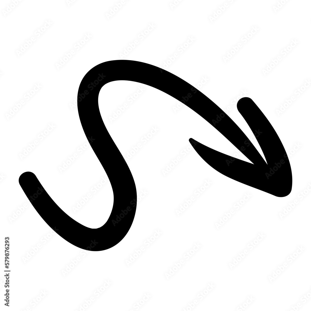 Arrow mark icon. Hand drawn arrow illustration. Vector isolated on white background. Arrow mark icon. Hand drawn arrow illustration. Vector isolated on white background.