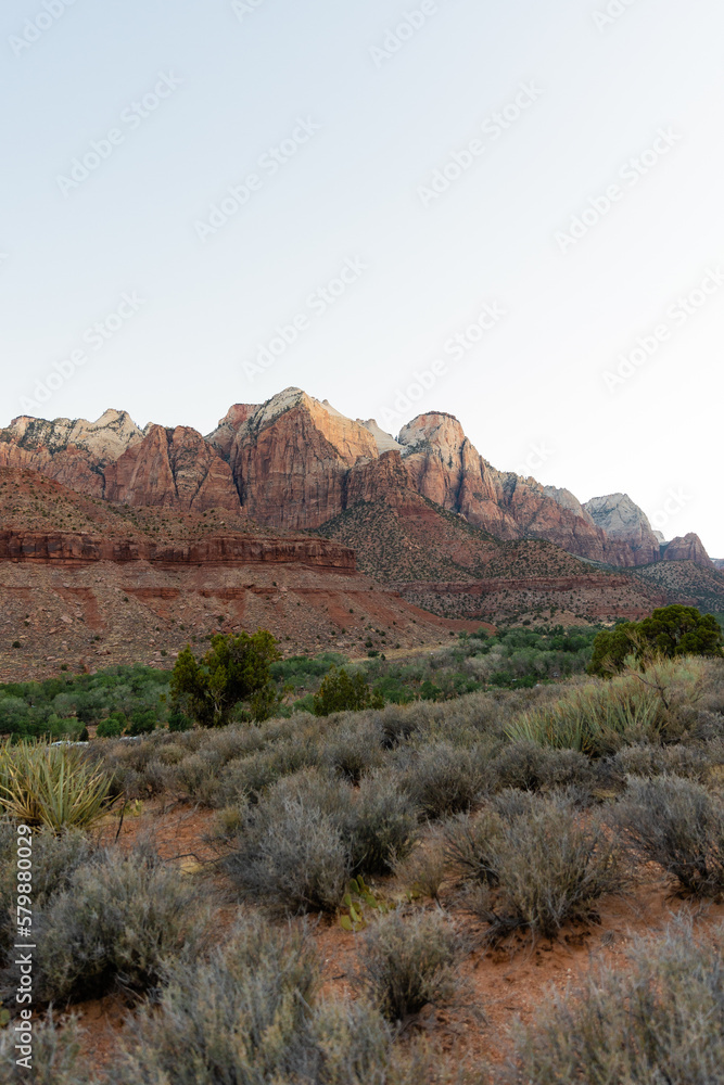 Fototapeta premium Zion national park at sunrise