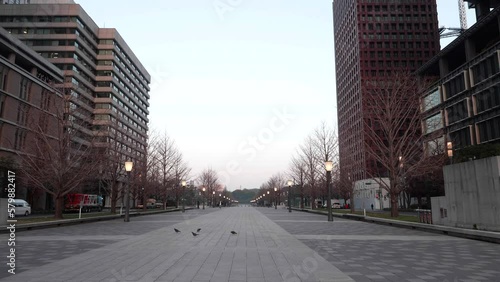 Tokyo, Japan - March 7, 2023: Gyoko street at spring morning in Tokyo, Japan
 photo