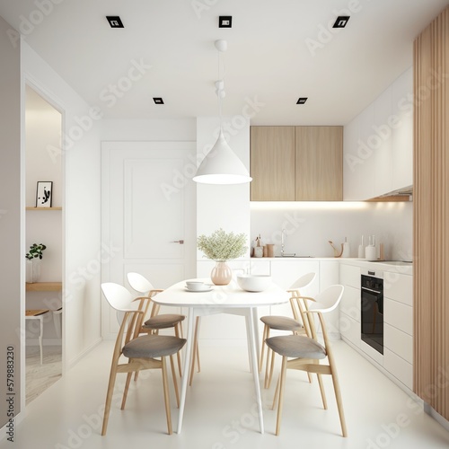  clean white kitchen with modern architecture and sleek design can bring both functionality and aesthetics to your home  GENERATIVE AI