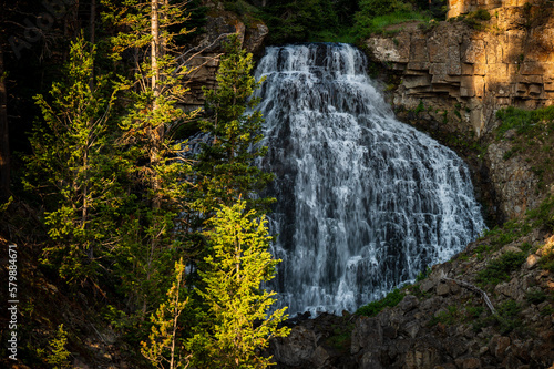 Rustic Falls in Yellowstone National Park  Wyoming