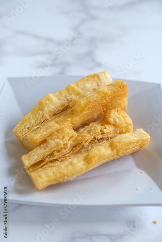 Fried cassava on a plate
