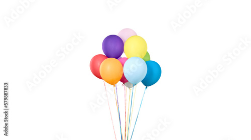 Print op canvas balloons isolated on white