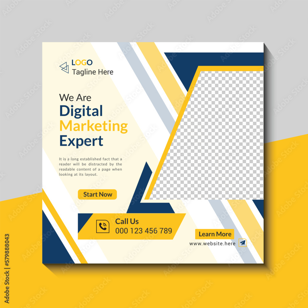 Obraz premium Corporate social media post design