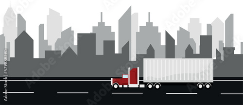 truck in the city