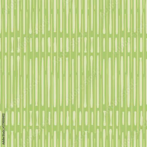 Green Bamboo Texture Stripes Seamless Vector Repeat Pattern