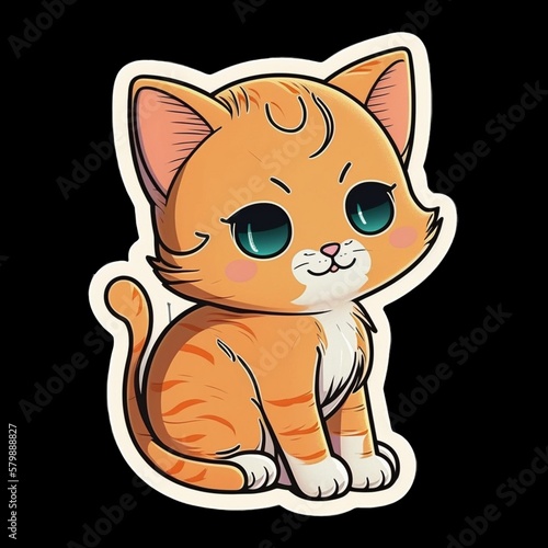 cartoon cat sticker 