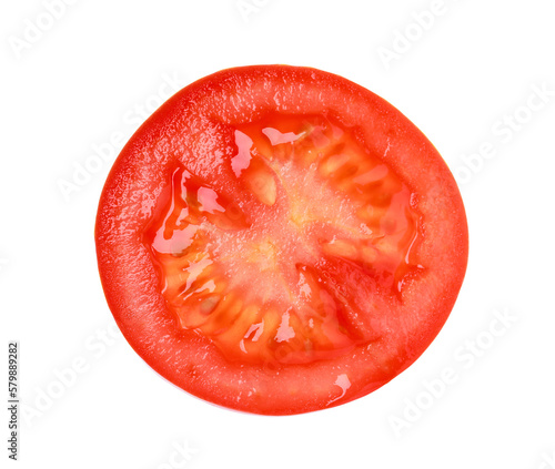 Wallpaper Mural Slice of tomato for burger isolated on white, top view Torontodigital.ca