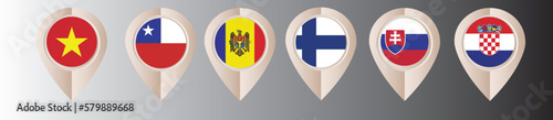 National Flags, Map Marker 