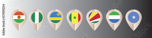 Free Download National Flags, Map Marker  - GFXLoad
