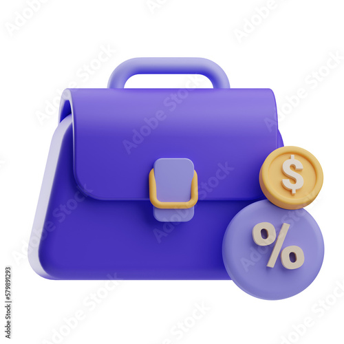 object file briefcase tax illustration 3d