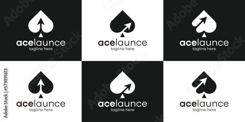 logo ace and arrow logo vector illustration