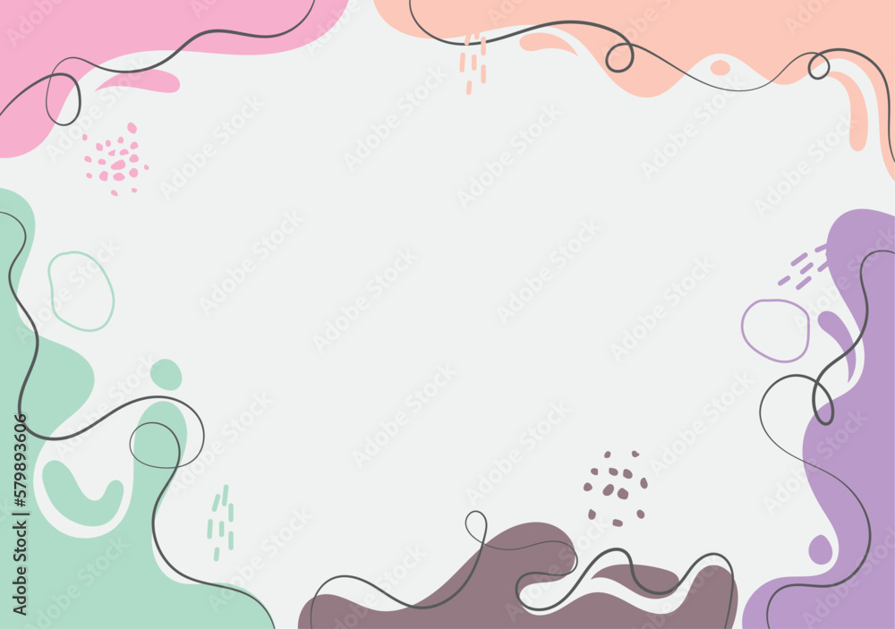 aesthetic colorful hand drawn background template