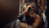 beauty german shepherd faithful pet ,generative AI