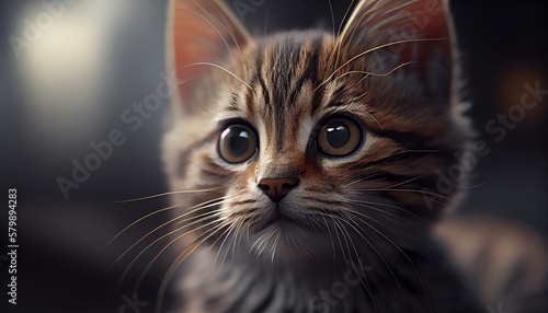cute pet cat with a adorable expression, generative AI