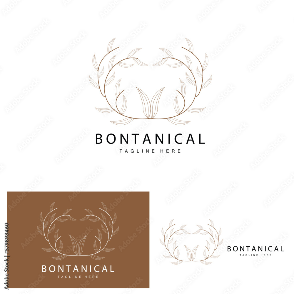 Floral Logo, Leaves And Flowers Botanical Garden Vector, Floral Design Of Life Floral Logo, Leaves And Flowers Botanical Garden Vector, Floral Design Of Life