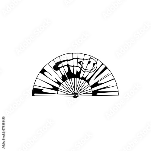 vector illustration of japanese fan concept