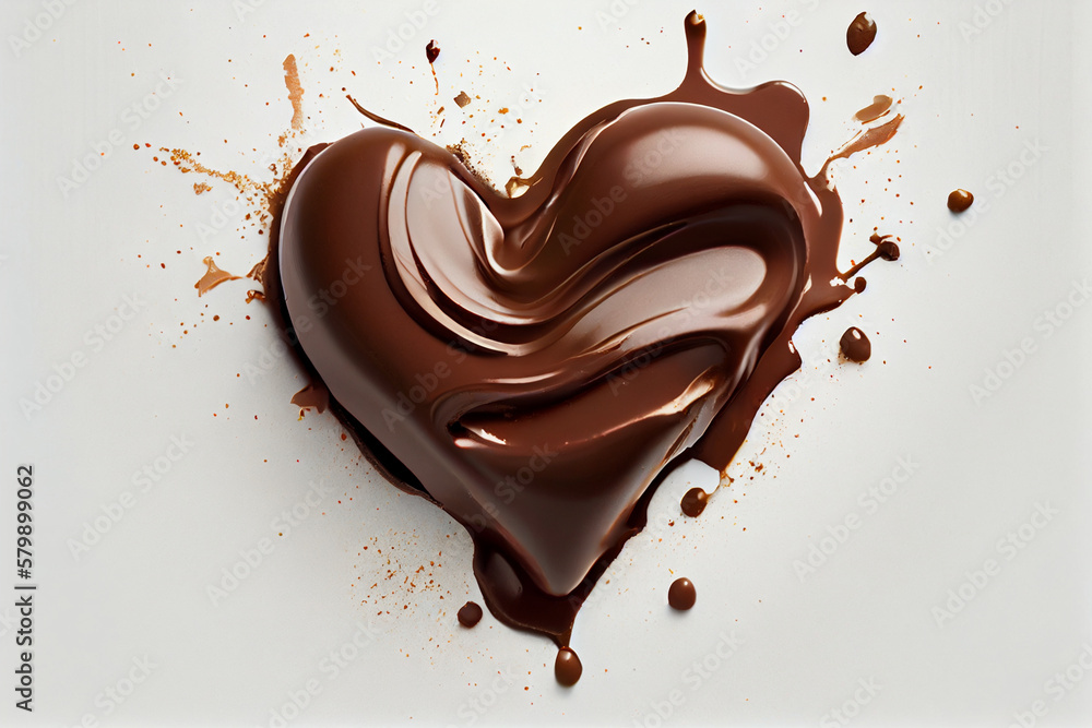 heart made of chocolate, Generative AI