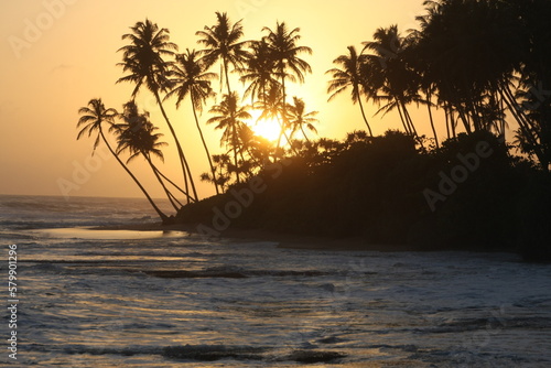 sunset on the beach